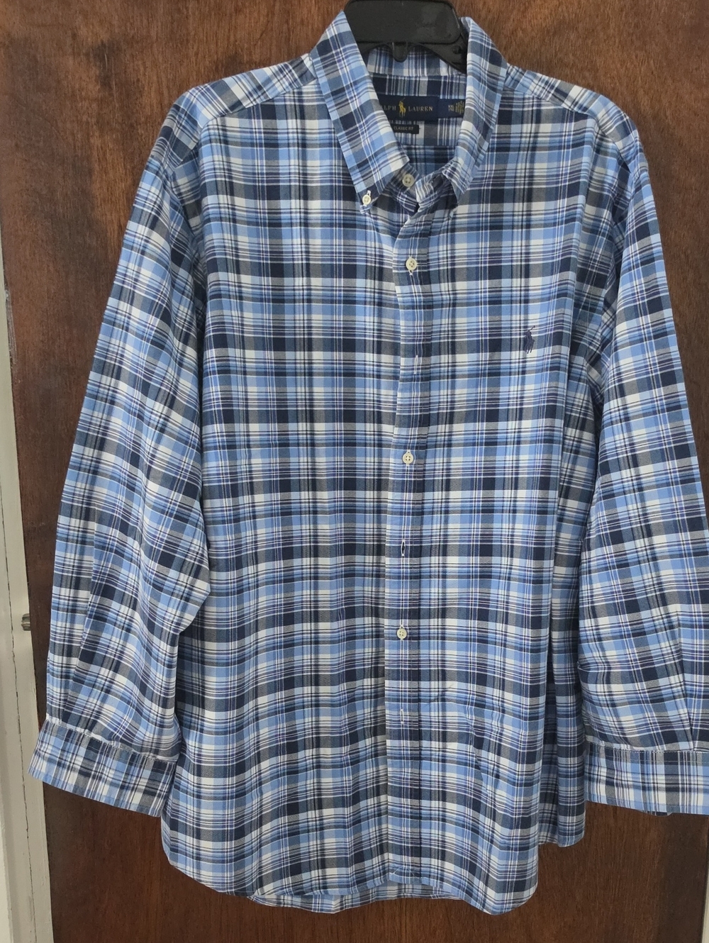 Ralph Lauren Blue Multi-Plaid Button-Down Shirt